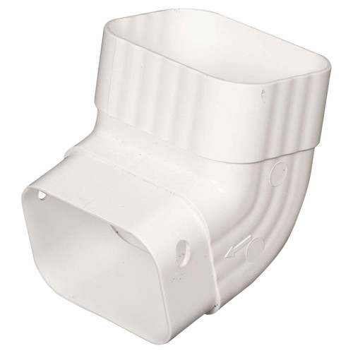 Amerimax - M0627 - 4.25 in. H x 3.25 in. W x 4.25 in. L White Vinyl Traditional Gutter Elbow