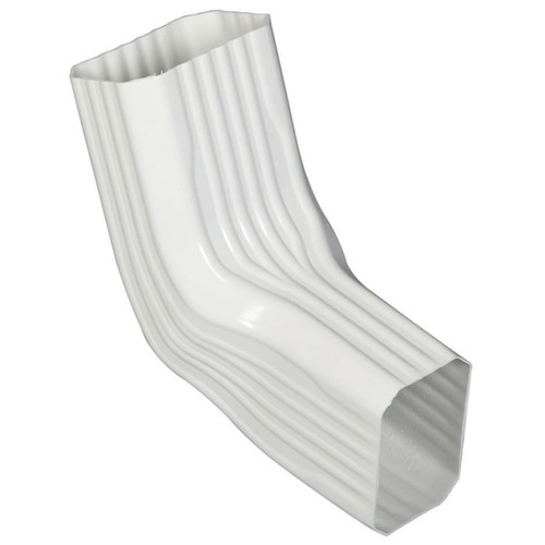 Amerimax - 37066 - 9.25 in. H x 3.25 in. W x 8 in. L White Vinyl A to B Gutter Elbow