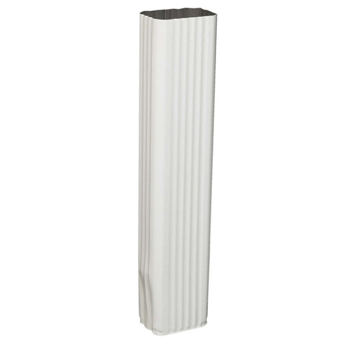 Amerimax - 47075 - 3 in. H x 4.25 in. W x 15 in. L White Aluminum Downspout Extension