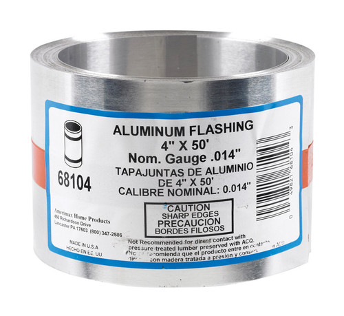 Amerimax - 68104 - 4 in. W x 50 ft. L Aluminum Flashing Silver