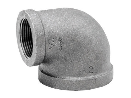 Anvil - 8700125704 - 1-1/2 in. FPT x 1-1/4 in. Dia. FPT Galvanized Malleable Iron Elbow