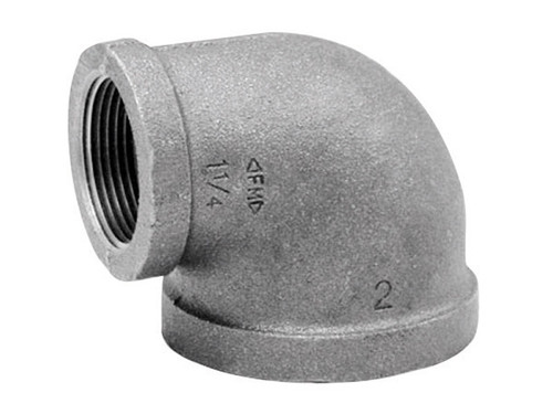 Anvil - 8700125555 - 1 in. FPT x 1/2 in. Dia. FPT Galvanized Malleable Iron Elbow