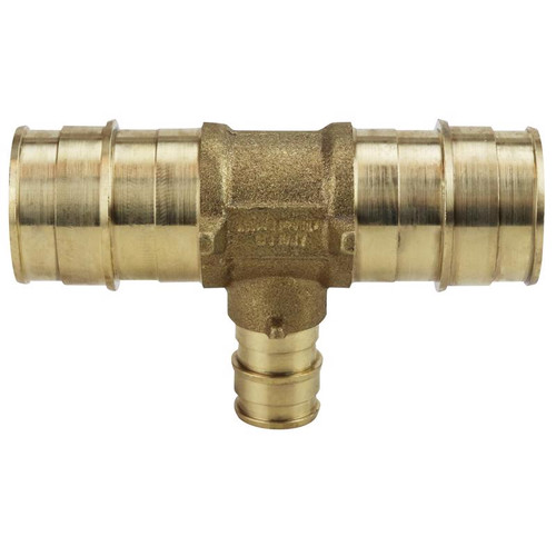 Apollo - EPXT1112 - Pex A 1/2 in. PEX Barb x 1 in. Dia. PEX Brass Tee