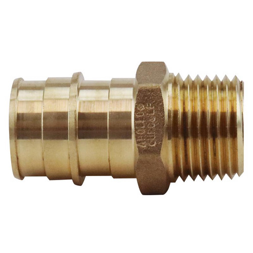 Apollo - EPXMA134 - Pex A 1 in. PEX x 3/4 in. Dia. MPT Brass Male Adapter