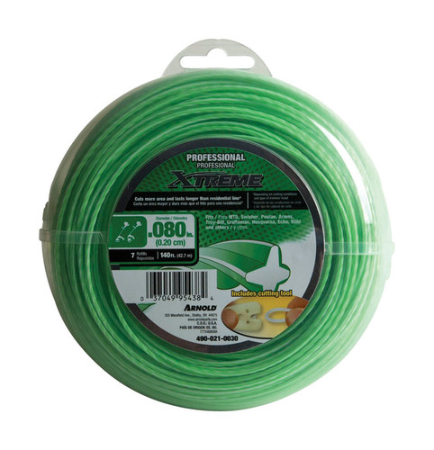 Arnold - 490-021-0030 - Xtreme Professional Grade 0.080 in. Dia. x 140 ft. L Trimmer Line