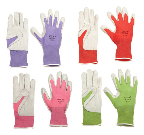 Atlas - 3704CL-08.RT - Unisex Indoor/Outdoor Nitrile Coated Gloves Assorted L 1 pair