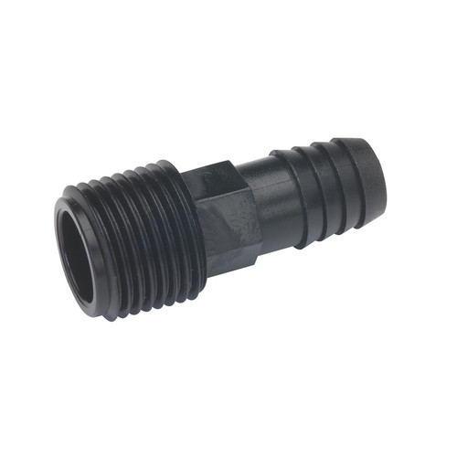 Mueller - 169-525 - 1/2 in. Barb x 1/2 in. Dia. MPT Plastic Adapter