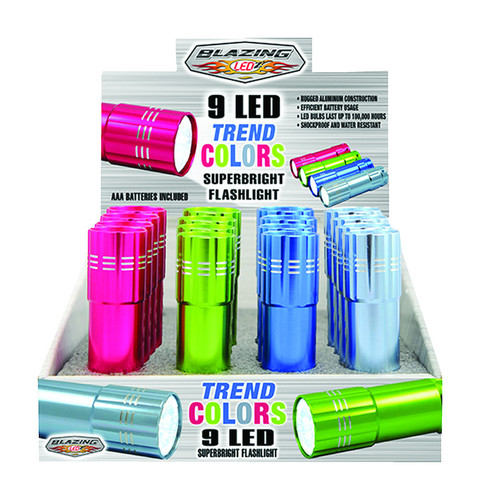 Blazing LEDz - 900236 - Trend Colors 54 lumens Assorted LED Flashlight AAA Battery