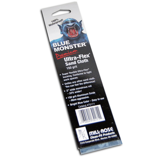 Blue Monster - 70171 - Ulta-Flex 8 in. L x 2 in. W 150 Grit Aluminum Oxide Sanding Cloth - 10/Pack