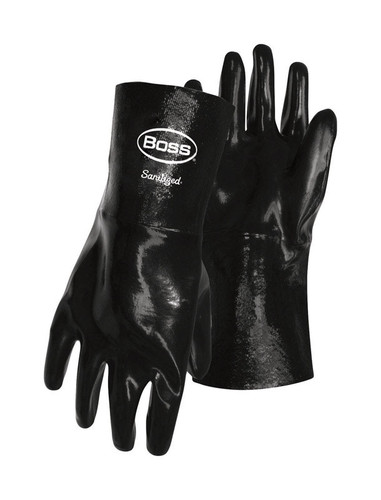 Boss - 951 - Chemguard Plus Men's Indoor/Outdoor Chemical Gloves Black L 1 pair