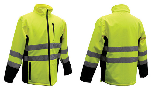 Boss - 3SS7000X - Hi-Vis Yellow Polyester Rain Jacket XL