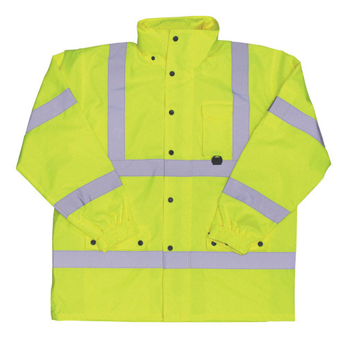 Boss - 3NR60003X - Hi-Vis Yellow Polyester Rain Jacket XXXL