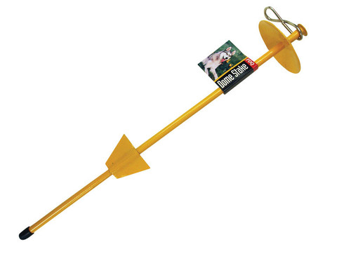 Boss Pet - A01310 - PDQ Yellow Dome Cast Malleable Steel Dog Tie Out Stake Large