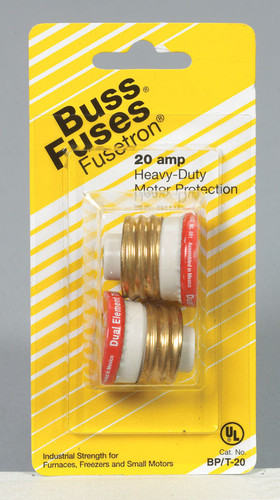 Bussmann - BP/T-20 - 20 amps Time Delay Plug Fuse - 2/Pack