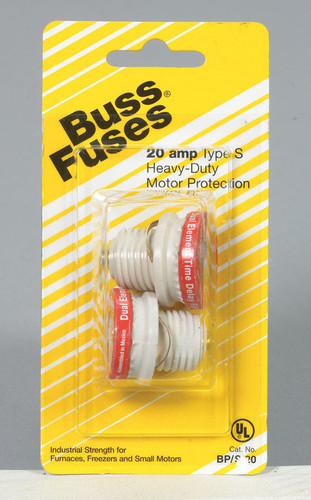 Bussmann - BP/S-20 - 20 amps Plug Fuse - 2/Pack