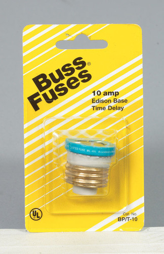 Bussmann - BP/T-10 - 10 amps Time Delay Plug Fuse - 1/Pack