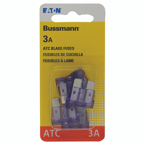 Bussmann - BP/ATC-3-RP - 3 amps ATC Blade Fuse - 5/Pack