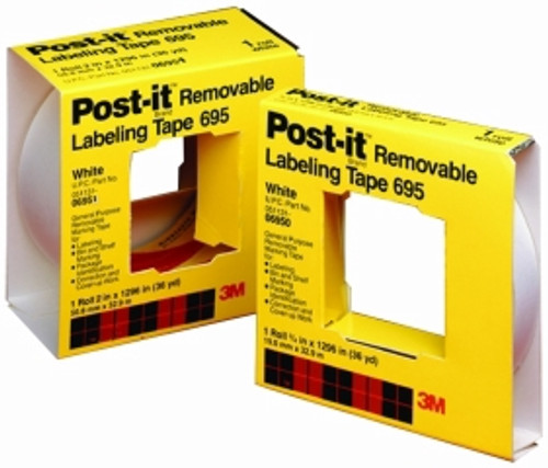 3M - 06951 - Post-it Labeling Tape 695, 2 inch x 36 yds, White