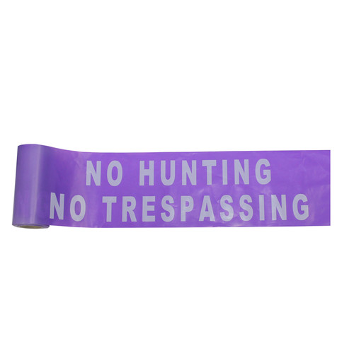 C.H. Hanson - 15150 - 100 ft. L x 6 in. W Plastic No Hunting No Trespassing Barricade Tape Purple