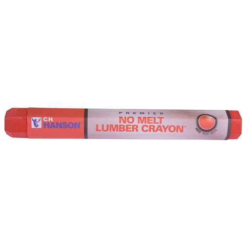 C.H. Hanson - 10382 - 4.5 in. L x 0.5 in. W Lumber Crayon Red Metal 1/pc.