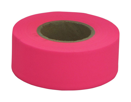 C.H. Hanson - 17003 - 150 ft. L x 1.2 in. W Polyvinyl Flagging Tape Fluorescent Pink