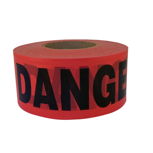 C.H. Hanson - 19005 - 1000 ft. L x 3 in. W Plastic Danger Barricade Tape Red
