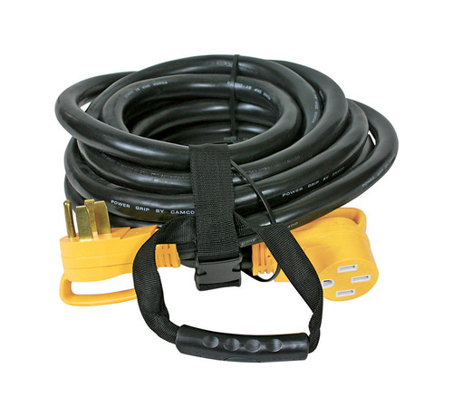 Camco - 55195 - Power Grip Outdoor 30 ft. L Black Extension Cord 6/3 + 8/1 STW