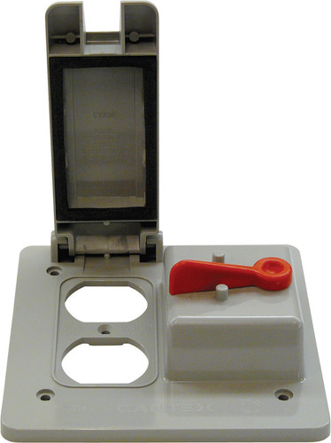 Cantex - 5133337B - Rectangle PVC 2 gang Outlet/Switch Box For Use with 2 Gang PVC Type FS Device Boxes