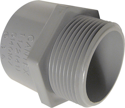 Cantex - 5140107C - 1-1/2 in. Dia. PVC Male Adapter - 1/Pack