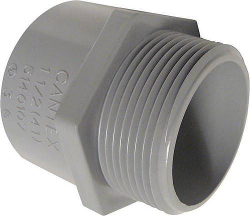 Cantex - 5140106C - 1-1/4 in. Dia. PVC Male Adapter - 1/Pack