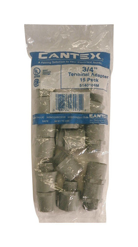 Cantex - R5140104M - 3/4 in. Dia. PVC Male Adapter - 15/Pack