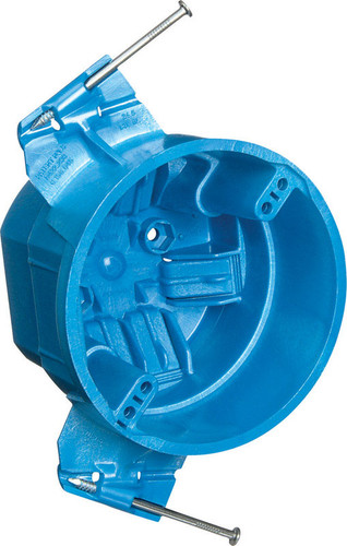 Carlon - BH525A-UPC - 4 in. Round Thermoplastic 1 gang Electrical Box Blue