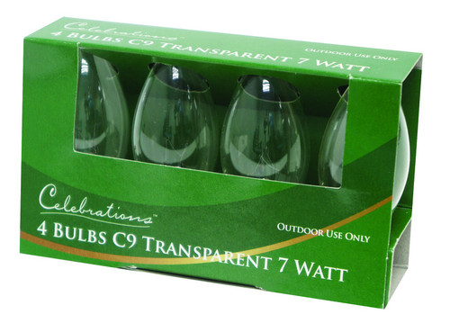 Celebrations - UTRY2111 - Incandescent Clear/Warm White 4 count Replacement Christmas Light Bulbs