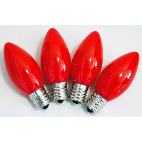 Celebrations - UTTY2511 - Incandescent Red 4 count Replacement Christmas Light Bulbs