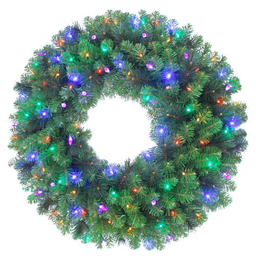 Celebrations - MPWR-36-WAC6MUA - 36 in. Dia. LED Prelit Mixed Pine Christmas Wreath