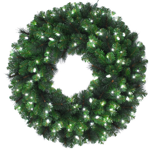 Celebrations - MPWR-36-WAC6PWA - 36 in. Dia. LED Prelit Decorated Mixed Pine Christmas Wreath