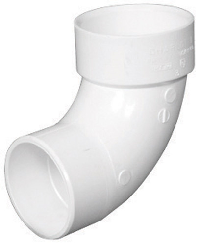 Charlotte Pipe - PVC003021400 - Schedule 40 4 in. Hub x 4 in. Dia. Spigot PVC 90 Degree Street Elbow