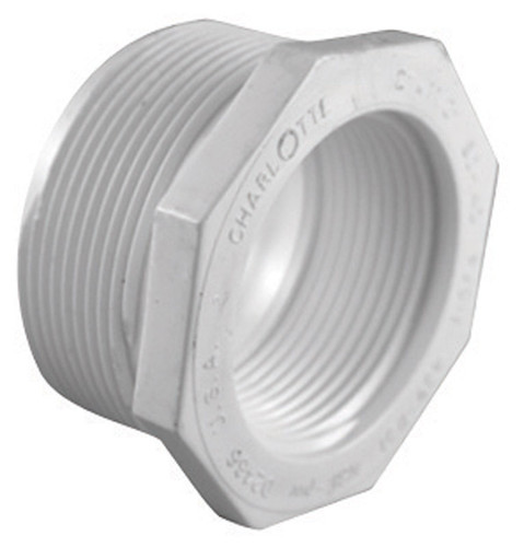 Charlotte Pipe - PVC021122600 - Schedule 40 1-1/4 in. MPT x 1 in. Dia. FPT PVC Reducing Bushing