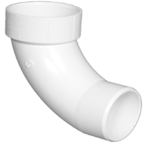 Charlotte Pipe - PVC003091000 - Schedule 40 3 in. Spigot x 3 in. Dia. Hub PVC 90 Degree Elbow