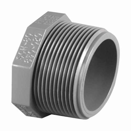 Charlotte Pipe - PVC081132000 - Schedule 80 2 in. MPT x 2 in. Dia. MPT PVC Threaded Plug