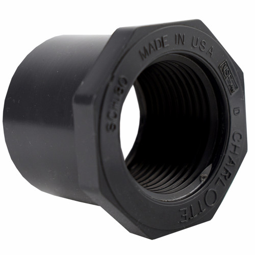 Charlotte Pipe - PVC081081600 - Schedule 80 3/4 in. Spigot x 1/2 in. Dia. FPT PVC Reducing Bushing