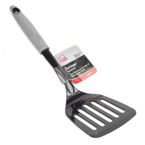 Chef Craft - 12011 - 3 in. W x 12 in. L Black/Gray Nylon Slotted Turner