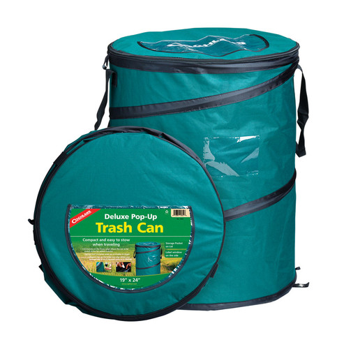 Coghlan's - 1819 - Deluxe Pop-Up Green Trash Can 24 in. H x 19 in. W x 19.000 in. L - 1/Pack