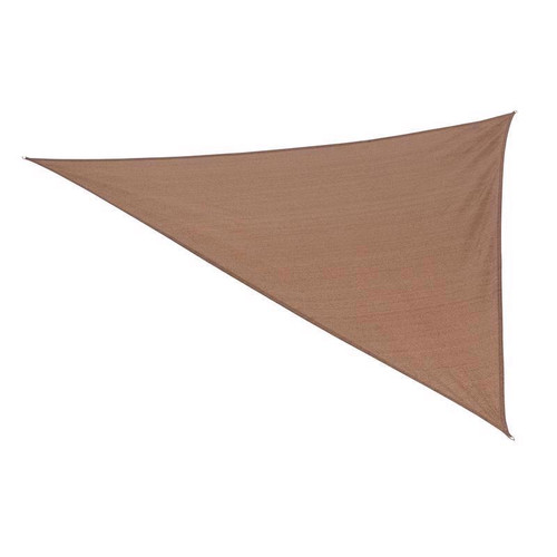 Coolaroo - 450809 - Ready-To-Hang Polyethylene Walnut Triangle Shade Sail Canopy 120 in. W x 120 in. L