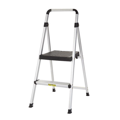 Cosco - 11-628-ABK4 - Lite Solutions 225 lb. capacity 2 step Aluminum Folding Two Step Stool