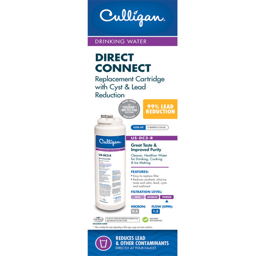Culligan - US-DC3-R - Direct Connect Under Sink Replacement Filter For US-DC3