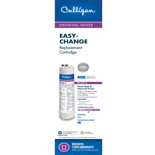 Culligan - RC-EZ-3 - Icemarker/Refrigerator Replacement Cartridge and Filter For IC-EZ-3, US-EZ-3, RV-EZ-3