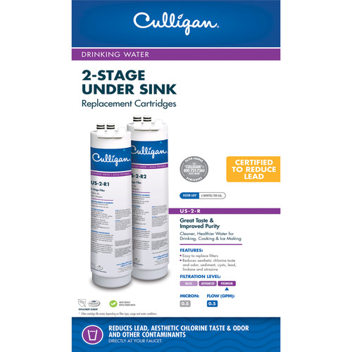 Culligan - US-2-R - 2 Stage Under Sink Replacement Water Filter