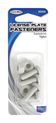 Custom Accessories - 93332 - White Nylon License Plate Fasteners