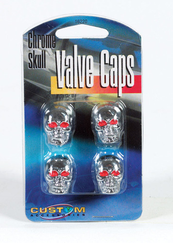 Custom Accessories - 16220 - Chrome Tire Valve Cap - 1/Pack